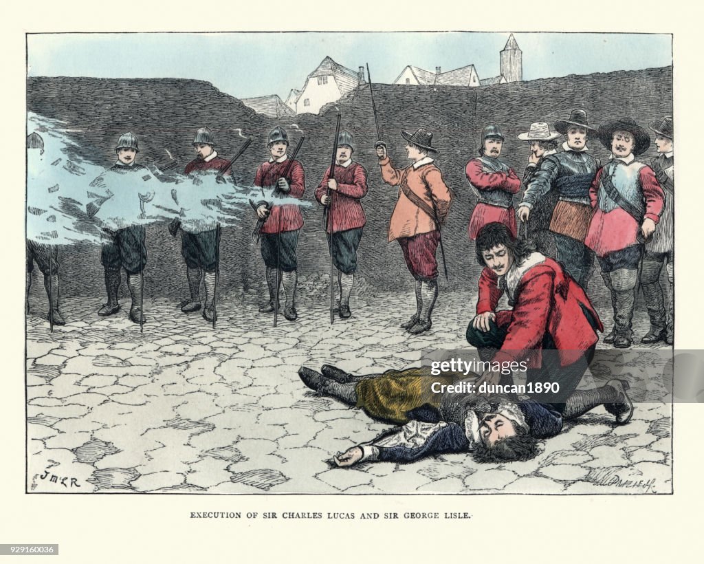 查理斯盧卡斯和喬治賴爾的施行, 1648