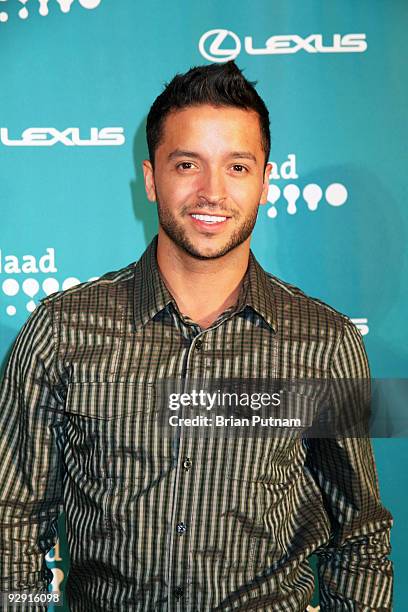 Actor Jai Rodriguez attends the 12th Annual GLAAD Tidings - Seasons Greenings celebration November 8, 2009 in Los Angeles, California.