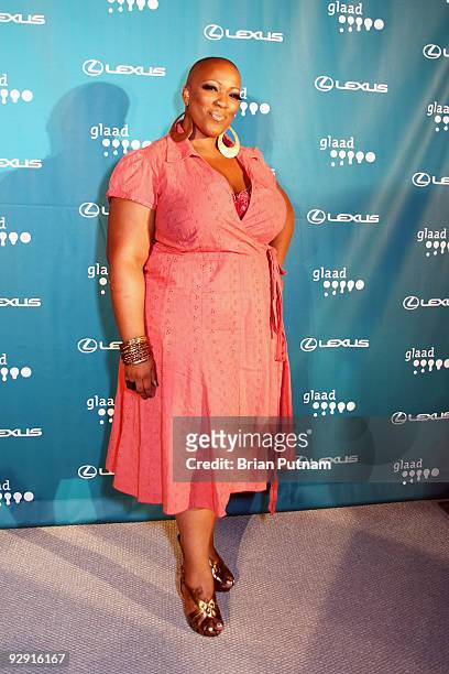 Singer Frenchie Davis attends the 12th Annual GLAAD Tidings - Seasons Greenings celebration November 8, 2009 in Los Angeles, California.