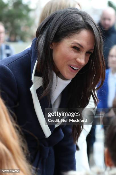 Prince Harry and Meghan Markle seen visiting Millenium Point on March 8, 2018 in Birmingham, England.