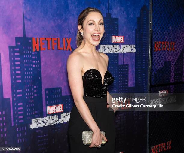 Actress Leah Gibson attends Netflix's 'Marvel's Jessica Jones' Season 2 Premiere at AMC Loews Lincoln Square on March 7, 2018 in New York City.