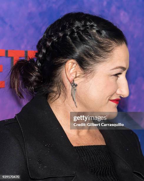 Writer and producer Raelle Tucker, hair detail, attends Netflix's 'Marvel's Jessica Jones' Season 2 Premiere at AMC Loews Lincoln Square on March 7,...