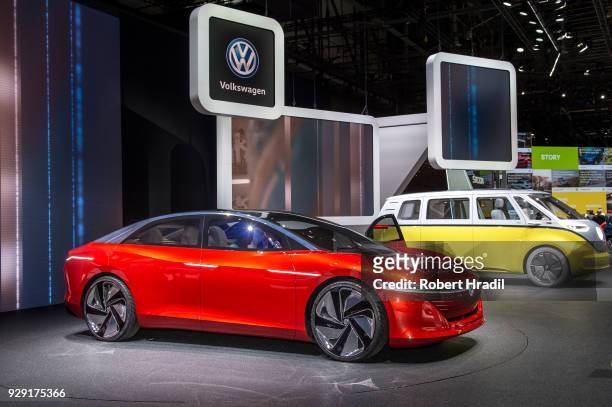 Vizzion is displayed at the 88th Geneva International Motor Show on March 7, 2018 in Geneva, Switzerland. Global automakers are converging on the...