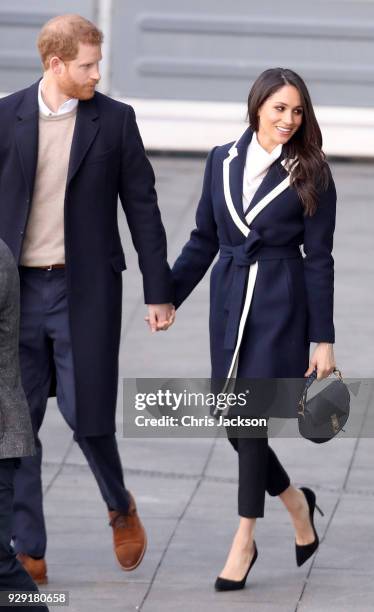 Prince Harry and Meghan Markle visit Birmingham on March 8, 2018 in Birmingham, England.