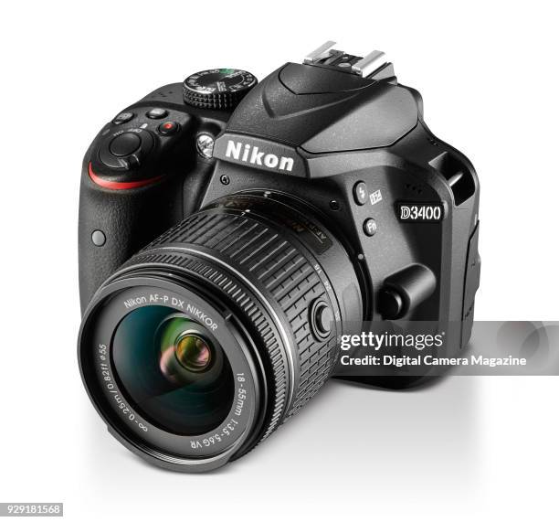 Nikon D3400 digital SLR camera with a 18-55mm AF-P VR lens, taken on October 17, 2016.