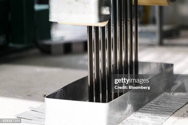 UltraRope, a carbon fiber wire, sits in the elevator hoisting machine at the Kone Oyj High Rise Laboratory in Tytyri, Finland, on Tuesday, March 6,...