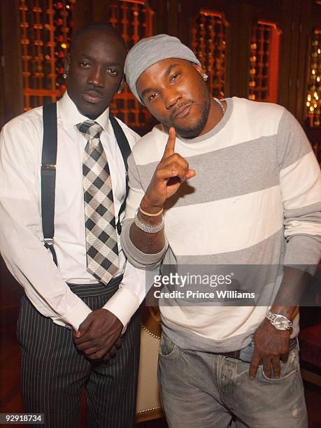 Abou "Bu" Thiam and Young Jeezy attend "Dinner With The President" Honoring Abou "Bu" Thiam on November 3, 2009 in Atlanta, Georgia.