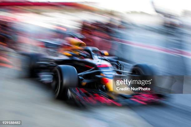 Red Bull Racing driver Daniel Ricciardo of Australia during the test of F1 celebrated at Circuit of Barcelonacon 7th March 2018 in Barcelona, Spain.