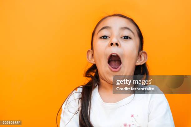 little girl facial expressions - child mouth open stock pictures, royalty-free photos & images