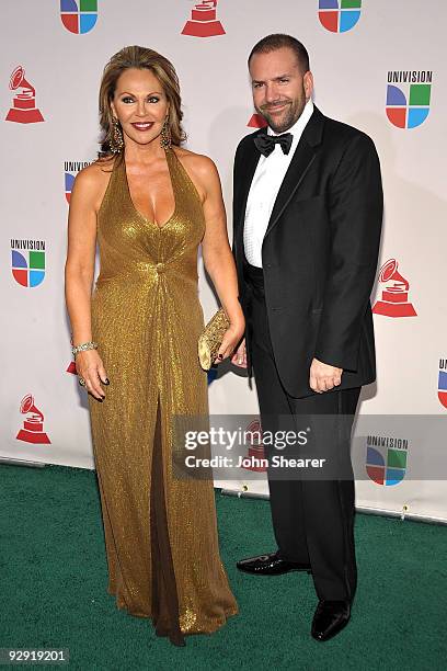 Personality Maria Elena Salinas attends the 10th Annual Latin GRAMMY Awards held at the Mandalay Bay Events Center on November 5, 2009 in Las Vegas,...
