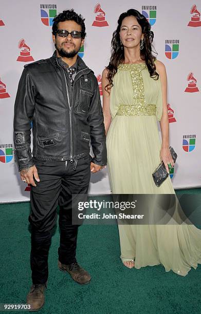 Singer Robi Draco Rosa and actress Angela Alvarado attend the 10th Annual Latin GRAMMY Awards held at the Mandalay Bay Events Center on November 5,...