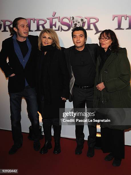 Darius Langmann, Nathalie Rheims, Thomas Langmann and Arlette Langmann pose as they attend the premiere of the directors Claude Berry and Francois...