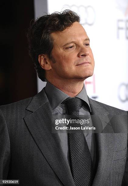 Actor Colin Firth attends the AFI Fest 2009 premiere of "A Single Man" at Grauman's Chinese Theatre on November 5, 2009 in Hollywood, California.