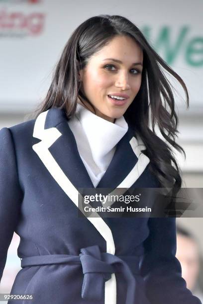 Meghan Markle is seen during her visit to Birmingham on March 8, 2018 in Birmingham, England.