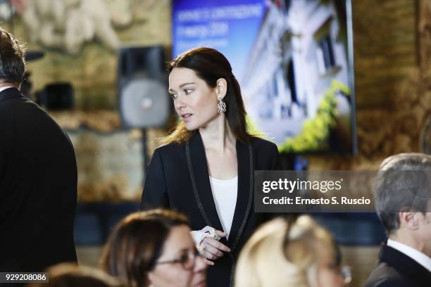 Cristiana Capotondi attends the International Women's Day Celebrations at Palazzo del Quirinale on March 8, 2018 in Rome, Italy.