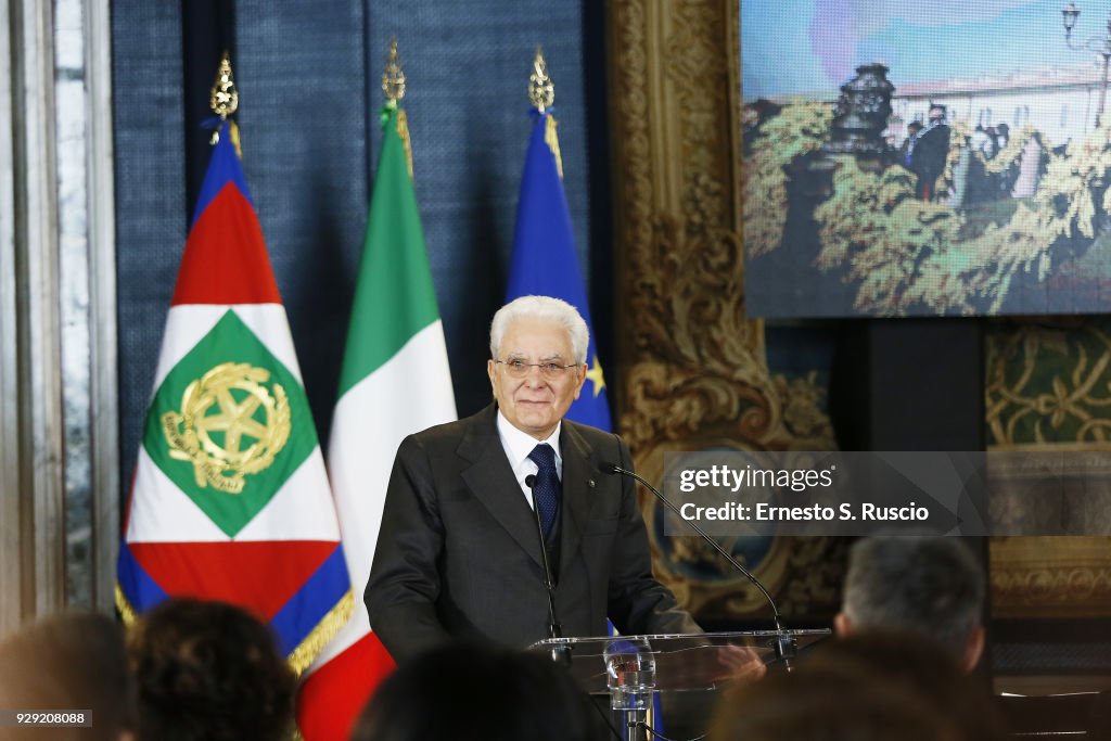 International Women's Day Celebrations At Quirinale 2018