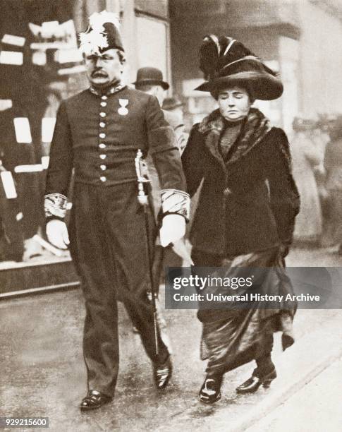 David Lloyd George, 1st Earl Lloyd-George of Dwyfor, 1863 – 1945, seen here with his first wife Dame Margaret Lloyd George,1866 – 1941, née Margaret...