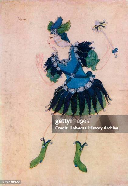 Design for the costume of Momus in the opera Phebus and Pan. From the picture by Edmund Dulac from the book Princess Marie-José's Children's Book...