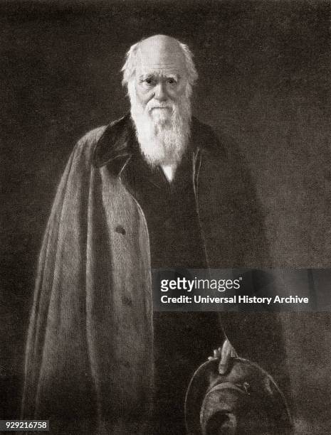 Charles Robert Darwin, 1809 – 1882. English naturalist. From Bibby's Annual published 1910.