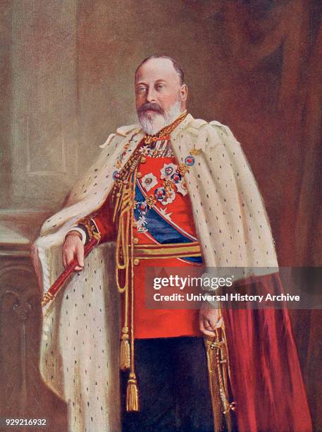 Edward VII, 1841 – 1910. King of the United Kingdom and the British Dominions and Emperor of India. From The Century Edition of Cassell's History of...