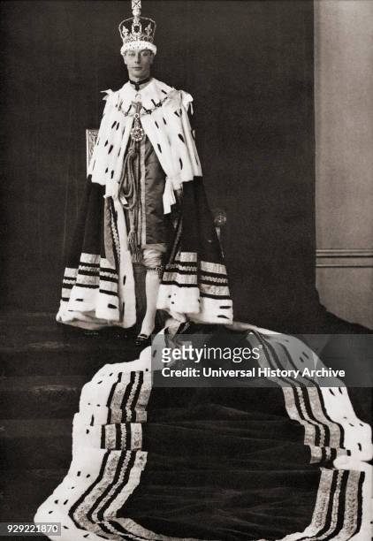 George VI, 1895 – 1952. Seen here the day of his coronation, 12 May, 1937. King of the United Kingdom. From The Coronation of King George VI and...