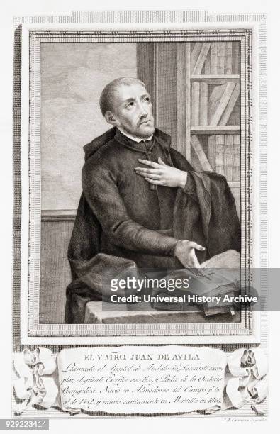 John of Ávila aka Juan de Ávila and the"Apostle of Andalusia", 1499 – 1569. Spanish priest, preacher, scholastic author, and religious mystic. After...