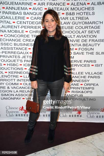 Daniela Lumbroso attends "Woman of the Year Prize" by Chinese Business Club at Pavillon Potel &Chabot on March 8, 2018 in Paris, France.