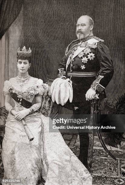 King Edward VII and Queen Alexandra. Edward VII, 1841 – 1910. King of the United Kingdom and the British Dominions and Emperor of India. Alexandra of...