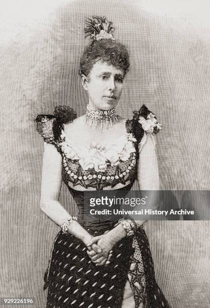 Maria Christina Henriette Desideria Felicitas Raineria of Austria, 1858 – 1929. Queen of Spain as the second wife of King Alfonso XII. From La...