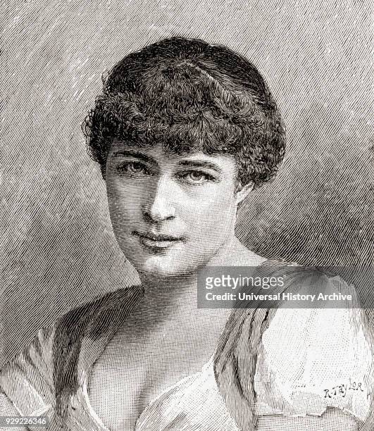 Lillie Langtry or Lily Langtry, born Emilie Charlotte Le Breton, 1853 – 1929. English actress. From The Strand Magazine, Vol I January to June, 1891.