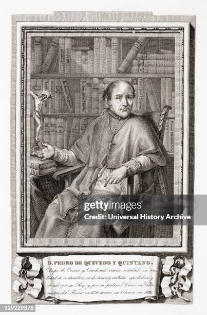 Pedro Benito Antonio Quevedo y Quintano, 1736 Spanish Roman Catholic clergyman and politician. After an etching in Retratos de Los Españoles...