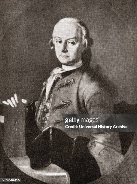 Johann Georg Leopold Mozart, 1719 – 1787. German composer, conductor, teacher, violinist and father and teacher of Wolfgang Amadeus Mozart. From...