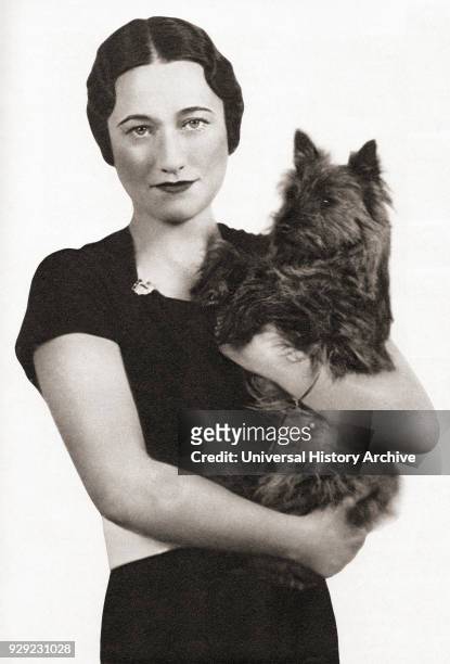 Wallis Simpson, later the Duchess of Windsor, born Bessie Wallis Warfield, 1896 – 1986. American socialite for whom King Edward VIII abdicated in...