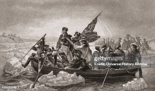 Washington crossing the Delaware, near Trenton, New Jersey, America Christmas 1776. George Washington, 1732 First President of the United States....