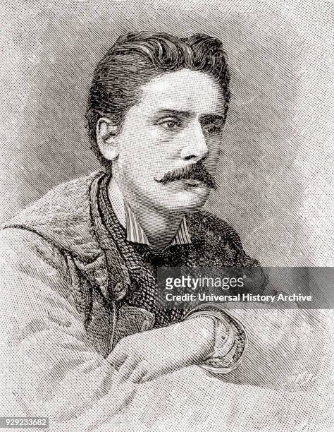 William Terriss, 1847 – 1897, born William Charles James Lewin. English actor. Seen here aged 30. From The Strand Magazine, Vol I January to June,...