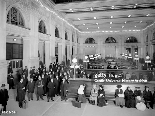 Waiting Room, Grand Central Terminal, New York City, New York, USA, 1904.