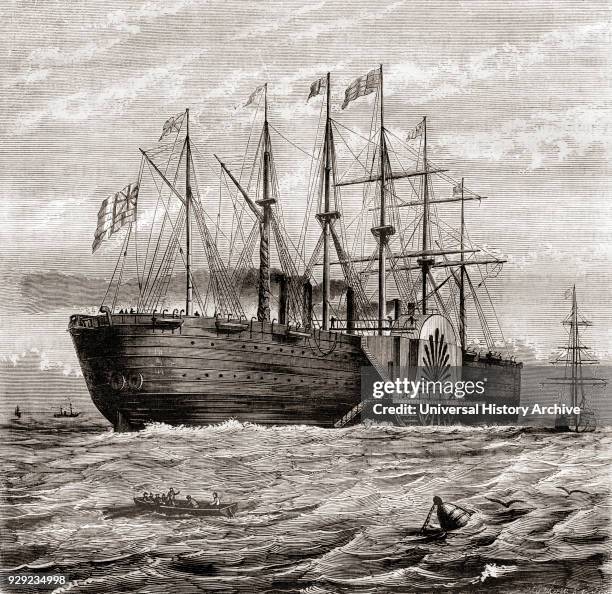 Great Eastern. Iron sailing steam ship designed by Isambard Kingdom Brunel. Later converted to a cable-laying ship and laying the first lasting...