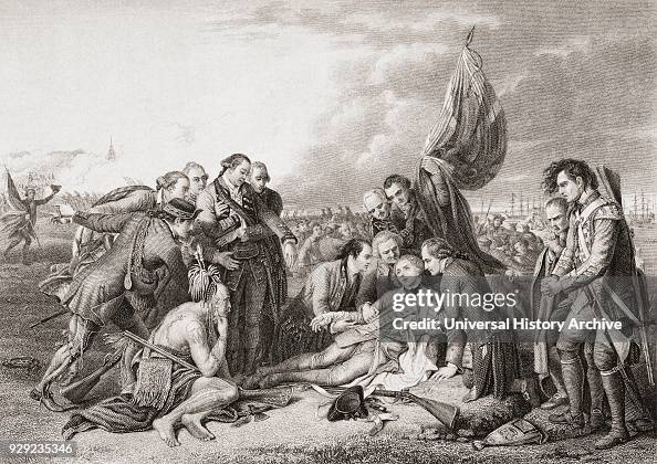 The Death of General Wolfe on the Heights of Abraham, Quebec, Canada 1759