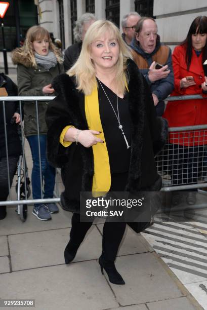 Linda Nolan sighting at The BBC on March 8, 2018 in London, England.