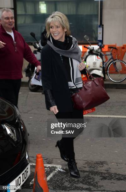 Ruth Langsford and Eamonn Holmes at The BBC on March 8, 2018 in London, England.