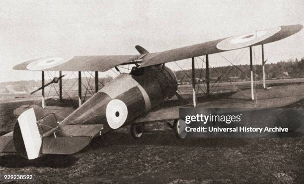 The Sopwith 7F.1 Snipe British single-seat biplane fighter of the Royal Air Force, RAF, during World War One. From The Pageant of the Century,...