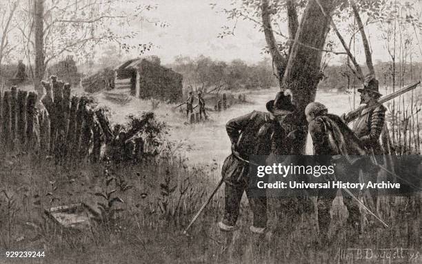 The Lost Colony of Roanoke, Roanoke Island, North Carolina, where 115 people mysteriously disappeared c. 1590. John White discovers the word Croatoan...