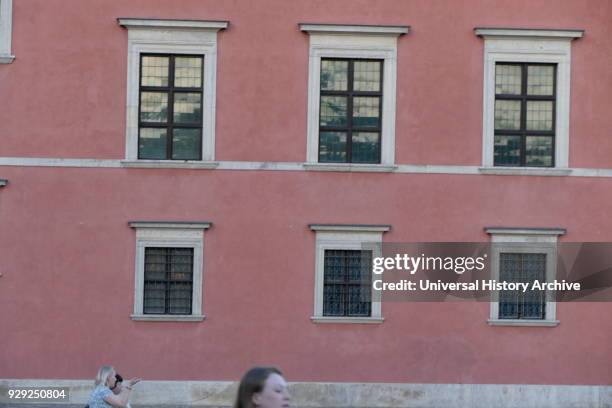 Photograph of the Royal Castle in Warsaw , formerly served as the official residence of the Polish monarchs. It is located in the Castle Square, at...