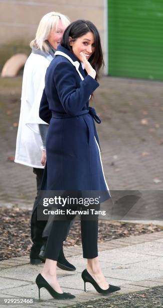 Prince Harry and Meghan Markle visit the Nechells Wellbeing Centre to join Birmingham's Coach Core apprentices as they take part in a training...