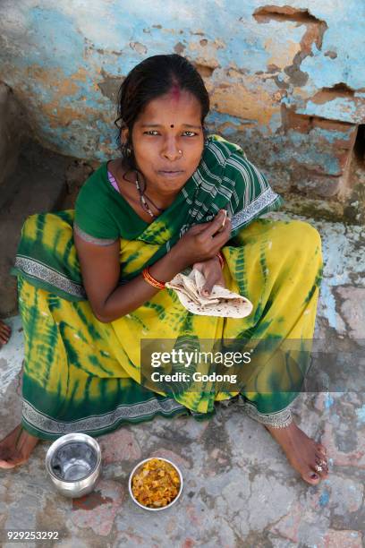 Slum dweller in Vrindavan, Uttar Pradesh. India.