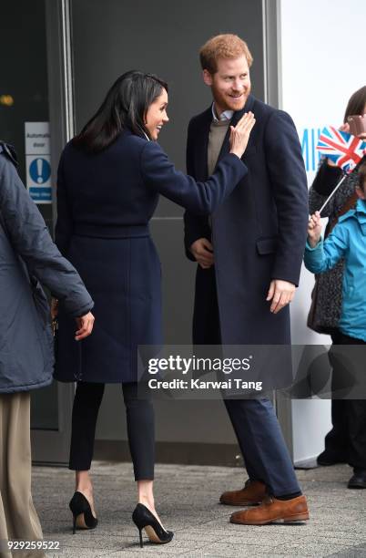 Prince Harry and Meghan Markle visit Millennium Point on March 8, 2018 in Birmingham, England.