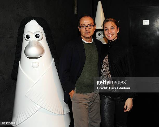 Pappi Corsicato and Lucilla Agosti attend "Povero ma moderno" Armando Testa photocall on November 9, 2009 in Milan, Italy.