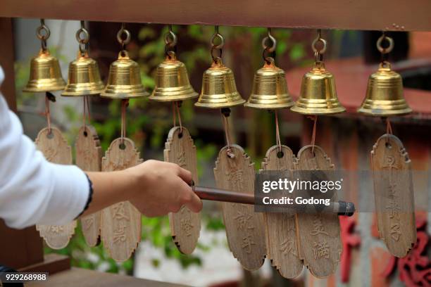 Thian Hock Keng Temple. Wishing bells. Singapore.