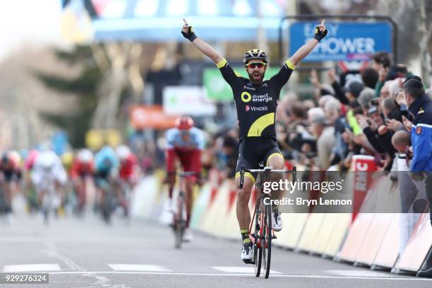 Jerome Cousin of France and Direct Energie celebrating rides during the 76th Paris - Nice 2018 / Stage 5 a 165km stage from Salon-de-Provence to...