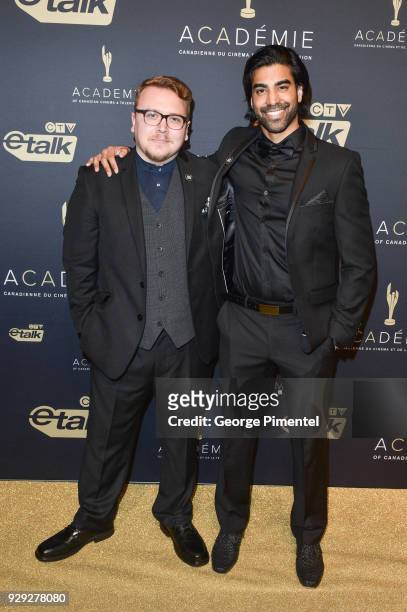 Actors Scott Paterson and Raymond Ablack attends Gala Honouring Excellence in Creative Fiction Storytelling held at Westin Harbour Castle Hotel on...